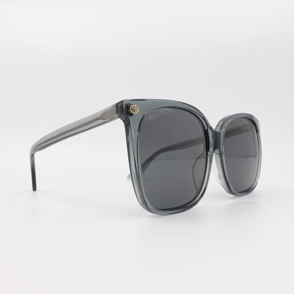 Gucci GG0022 Oversized Acetate Sunglasses Gray OS - Picture 5 of 16
